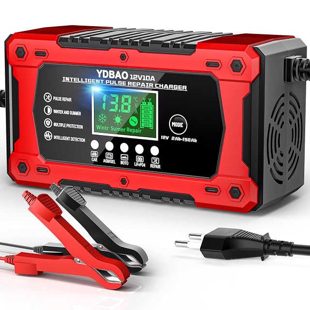 YDBAO 10-A-Autobatterieladegerät mit LCD-Anzeige
