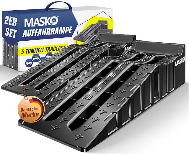 MASKO Paar Auffahrrampen aus HDPE