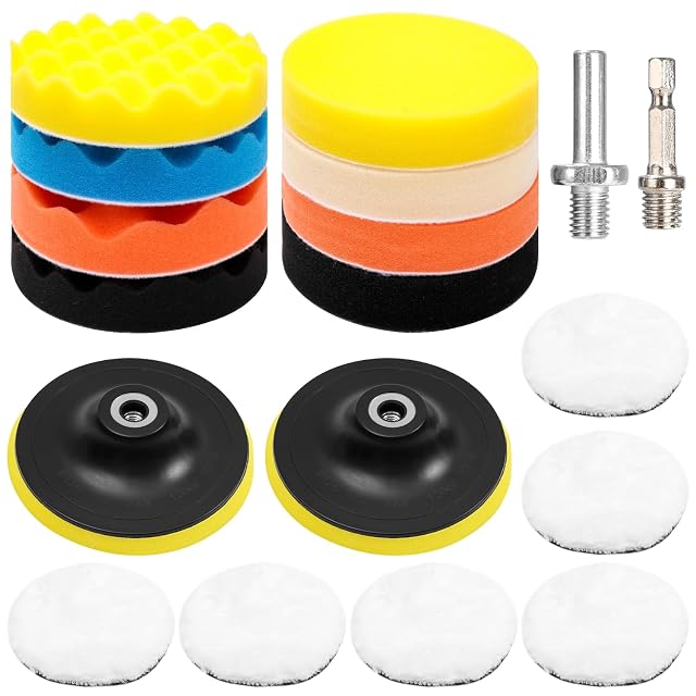 Huifoo 125 mm Polierpad-Set mit 18 Teilen