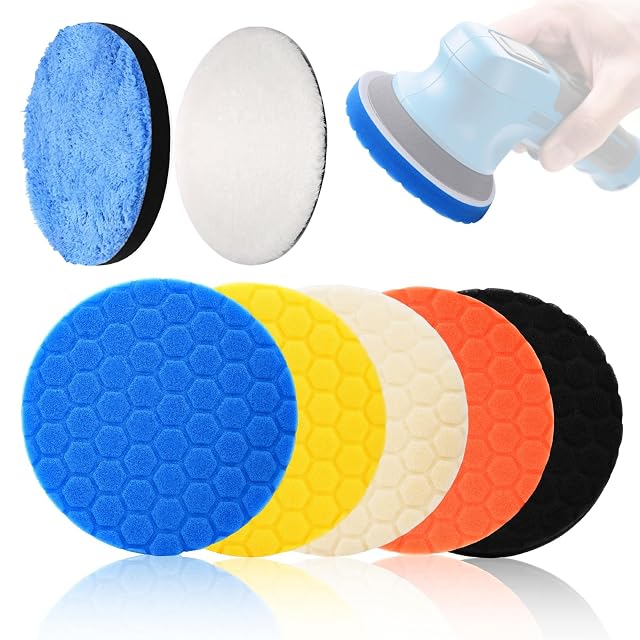 lompyeu 150 mm Polierpads mit Wabenfläche