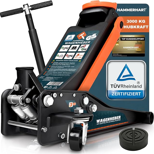 HAMMERHART 3-t-TÜV-zertifizierter hydraulischer Rangierwagenheber