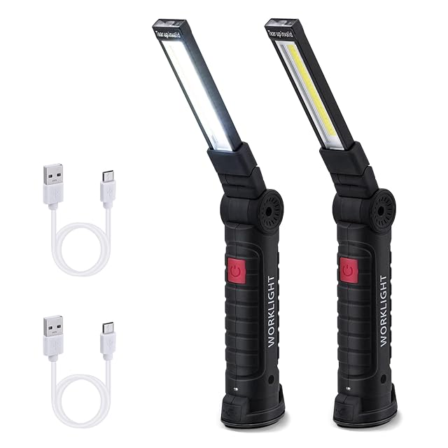 Tolesum wiederaufladbare LED-Arbeitsleuchten im Zweierpack